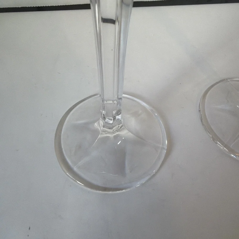 New Pair Mikasa Icicles Crystal Glass Candlesticks Candle Holders 8